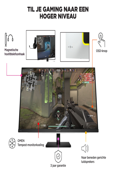 HP OMEN Transcend 32 UHD OLED Gaming Monitor: 32-inch 4K OLED gaming monitor. - 9R181AA#ABB