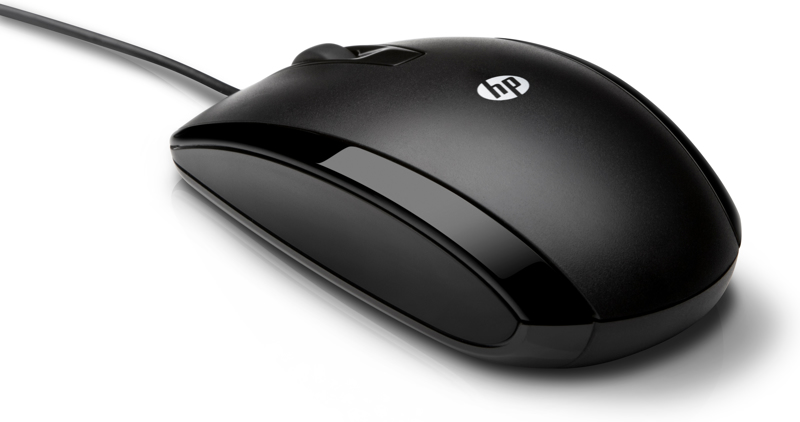 HP X500 Wired Mouse - Optical - USB Type-A - Black - E5E76AA#ABB