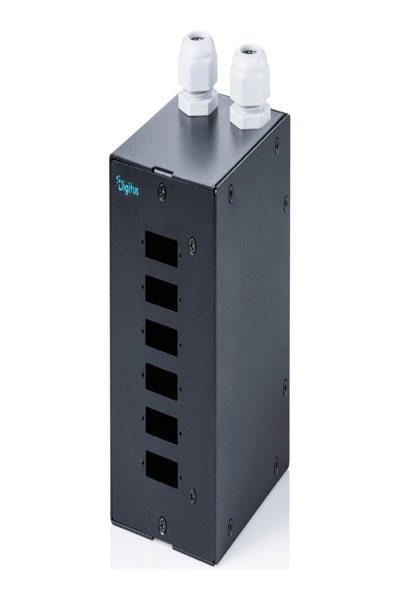 DIGITUS Fiber Optic Rail Distributor 6 Port SC DX/LC Quad Black - Cable - Network - DN-96990