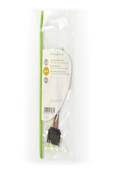 Nedis CCGP73520VA015 - 0.15 m - 2 x SATA 15-pin - Molex (4-pin) - Male - Female - Straight