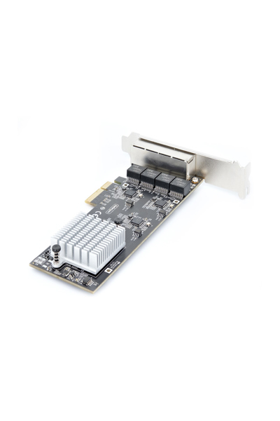 StarTech.com 4-portars 2,5 Gbps NBASE-T PCIe nätverkskort, Intel I225-V-chip, fyrportars nätverkskort för datorer, multi-gigabit nätverkskort, PCI Express-server-LAN-kort, stationärt Ethernet-gränssnittskort, PCI Express 2.0 (PR42GI-NETWORK-CARD) - PR42GI-NETWORK-CARD