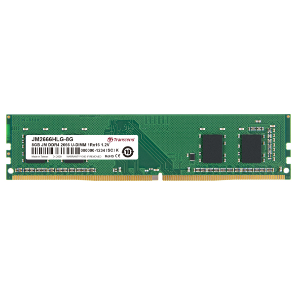 Transcend JetRAM - DDR4 - 8 GB - DIMM 288-PIN - JM2666HLG-8G