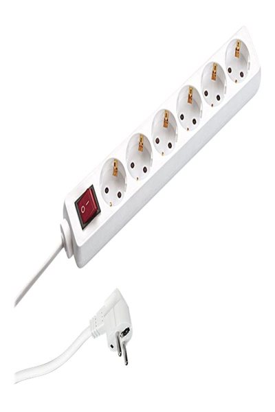 Bachmann 381.244S - 6 AC outlet(s) - White - plastic - 3600 W - 460 g - 41 x 370 x 56 mm - 381.244S