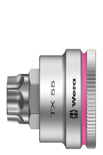 Wera 05003837001, Douille, 1/2", 1 tête(s), T55, Acier au chrome-vanadium, Chrome
