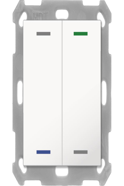 MDT BE-TAL55T2.01 bouton Lumière 55 2 voies RGB-W temp. capteur blanc pur brillant