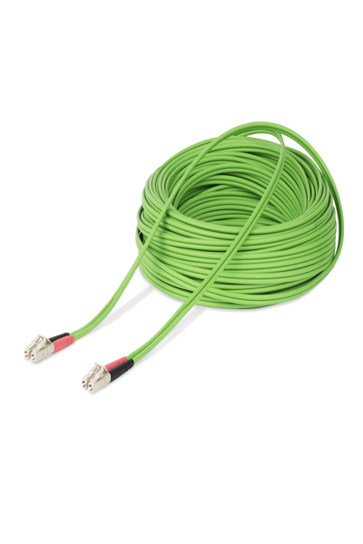 StarTech.com 25m (82ft) LC to LC (UPC) OM5 Multimode Fiber Optic Cable, 50/125µm Duplex LOMMF Zipcord, VCSEL, 40G/100G, Bend Insensitive, Low Insertion Loss, LSZH Fiber Patch Cord - LCLCL-25M-OM5-FIBER