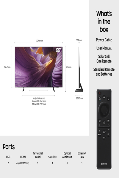Samsung QE55S85FAU 55" S85F Series OLED TV - QE55S85FAUXXH