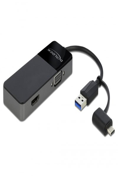 Delock adapter USB 3.0 to 4K HDMI + VGA - 64085
