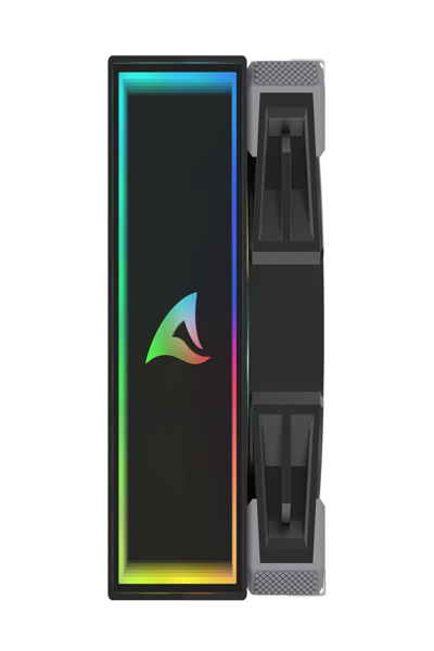 Sharkoon A40 RGB, Rafraîchisseur d'air, 12 cm, 500 tr/min, 1800 tr/min, 121,55 m³/h, Noir