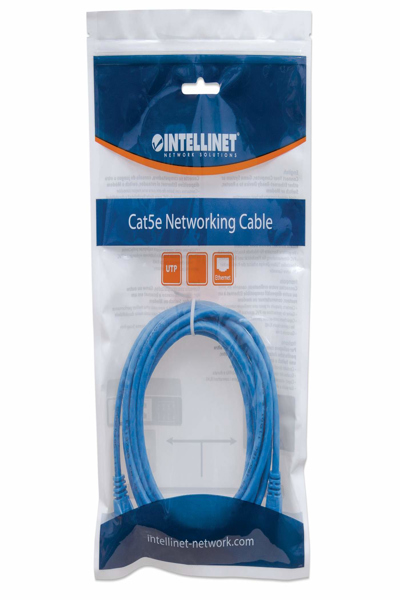 Intellinet nätverkspatchkabel, Cat6, 2m, blå, CCA, U/UTP - 342599