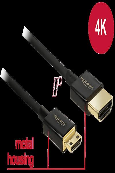 Delock Slim Haute Qualité - HDMI avec câble Ethernet