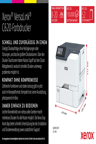 Xerox VersaLink C620V/DN - Printer - C620V_DN