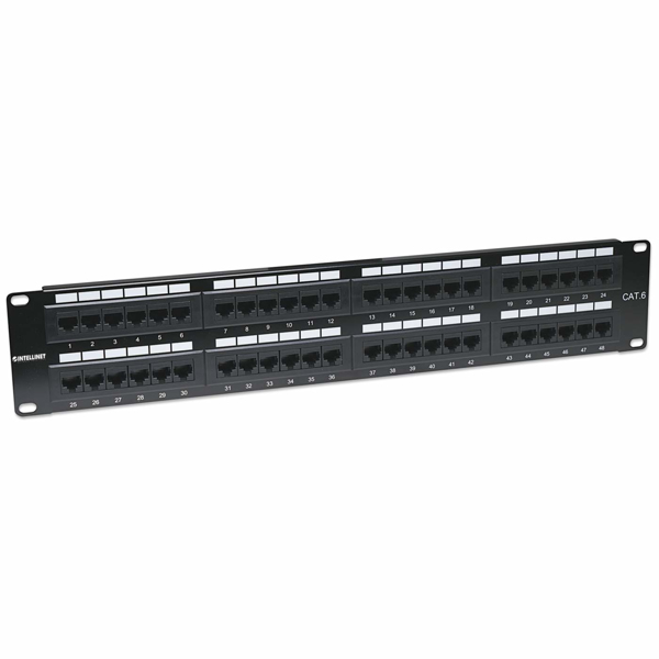 Cat6 Patch Panel - RJ-45 X 48 - Black - 2U - 48 Ports - 560283