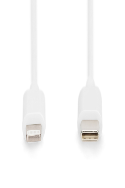 DIGITUS Lightning till USB-C data-/laddningskabel, MFI-certifierad - DB-600109-020-W