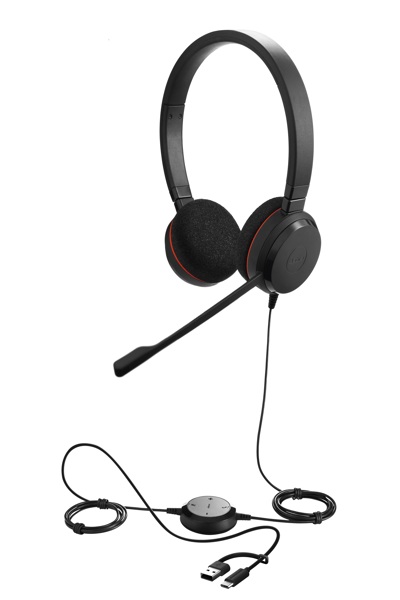 Jabra Evolve 20 SE USB C/A UC Stéréo - Micro-casque - 7 kHz