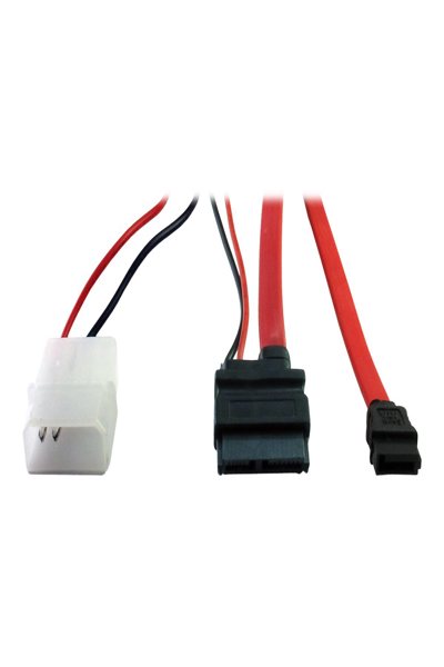 Câble SATA Inter-Tech - Slimline SATA vers SATA, alimentation interne 2 broches