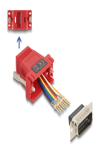 Delock Serial adapter - 15 pin D-Sub (DB-15) (M) to RJ-45 (F) - 67109