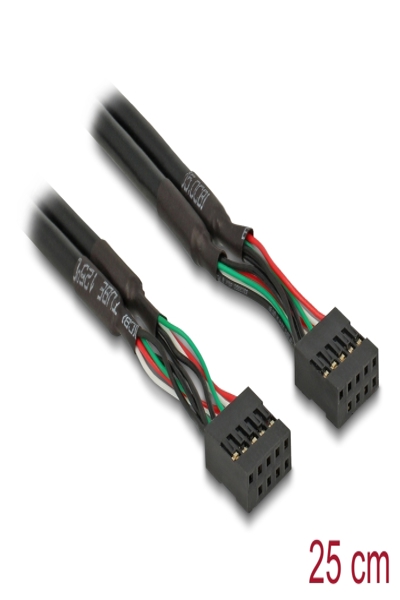 Delock USB cable - 10 pin USB header (F) to 10 pin USB header (F) - 82029