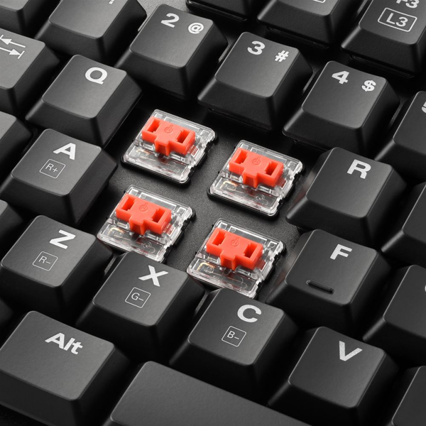 Sharkoon PureWriter Kailh Red DE RGB-tangentbord - 4044951034222