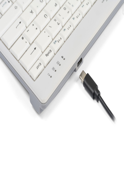 Bakker UltraBoard 950 V2, Tenkeyless (80 - 87%), Avec fil & sans fil, USB + Bluetooth, Interrupteur à clé ciseaux, QWERTZ, Gris foncé, Gris clair