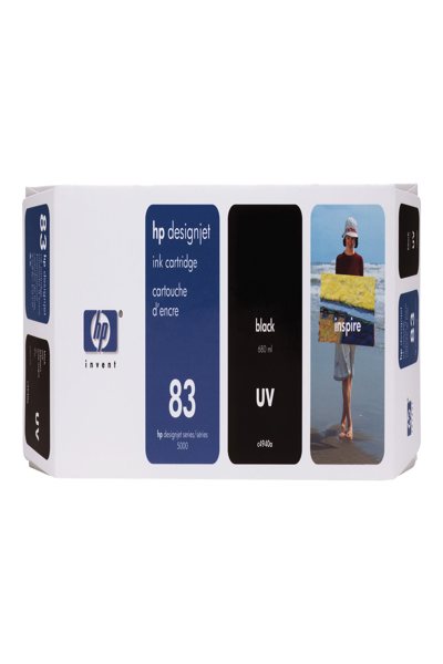 HP DesignJet 83 Ink Cartridge: Black, 680ml Original - C4940A
