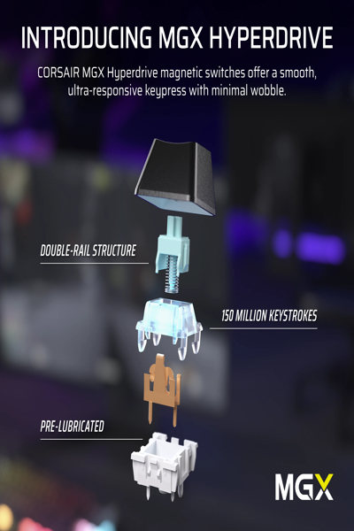 Corsair K70 PRO trådbundet magnetiskt mekaniskt tangentbord - CH-911911G-DE