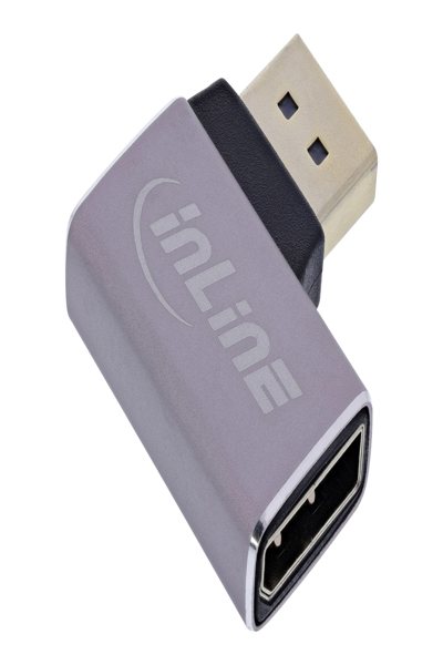 InLine DisplayPort 1.4 Adapter Stecker/Buchse 90Ã'Â° rechts 8K 17291D - Adaptateur - Numérique/Affichage/Vidéo