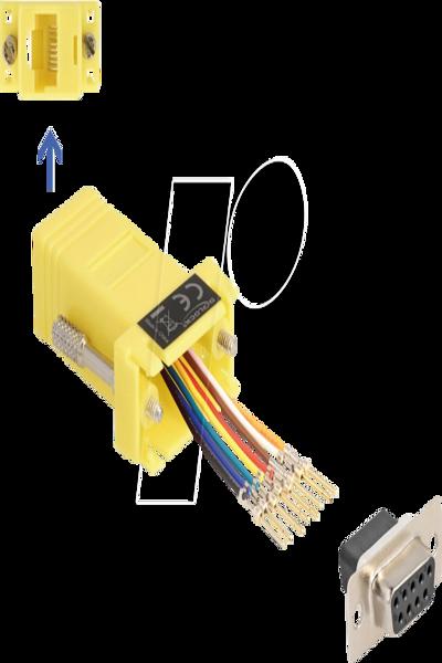 Delock Serial adapter - DB-9 (F) screwable to RJ-45 (8 pin) (F) - 67107