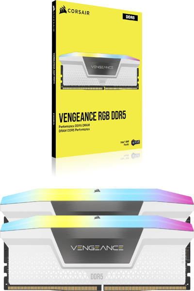Corsair Vengeance RGB CMH32GX5M2B6000Z30W, 32 GB, 2 x 16 GB, DDR5, 6000 MHz, 288... - Corsair Vengeance RGB CMH32GX5M2B6000Z30W. Komponente fÃƒÂ¼r: PC - CMH32GX5M2B6000Z30W