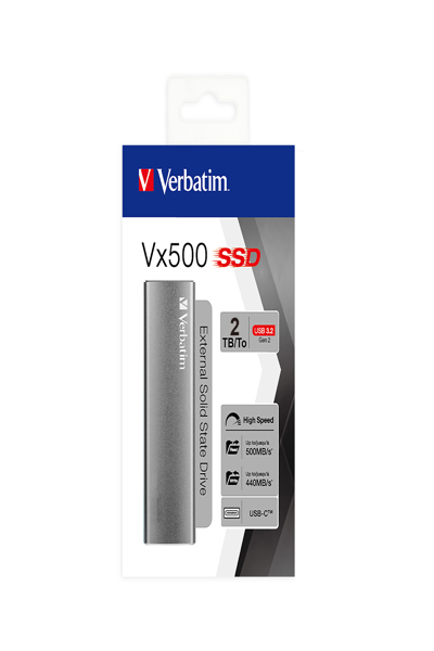Verbatim Vx500 - SSD - 2 TB - external (portable) - 47454