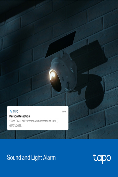 TP-LINK Tapo Solar-Powered Pan Tilt Outdoor Camera Kit - TAPO C660 KIT