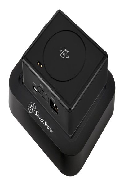 Chargeur Qi SilverStone SST-QIB052-D avec station d'accueil Noir
