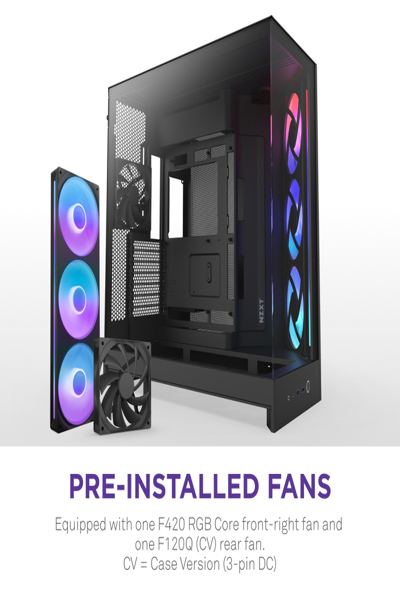 NZXT H9 Flow RGB midi tower PC black - CM-H92FB-R1