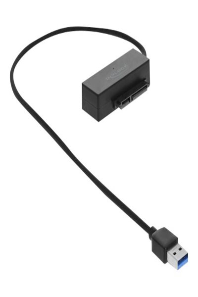 Delock USB Typ-A till SATA-omvandlare med 3,5" skyddshölje - 64086