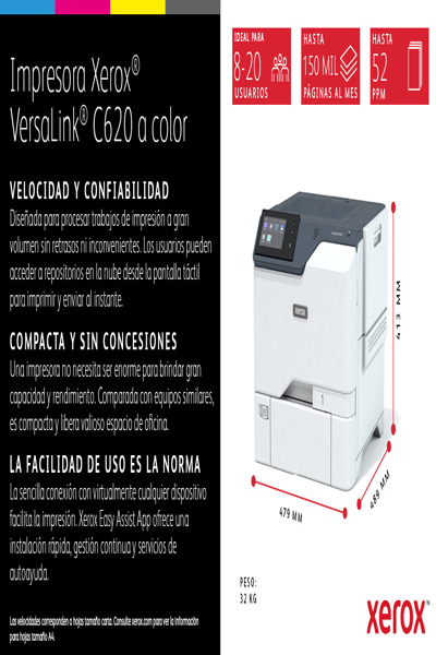 Xerox VersaLink C620V/DN - Printer - C620V_DN