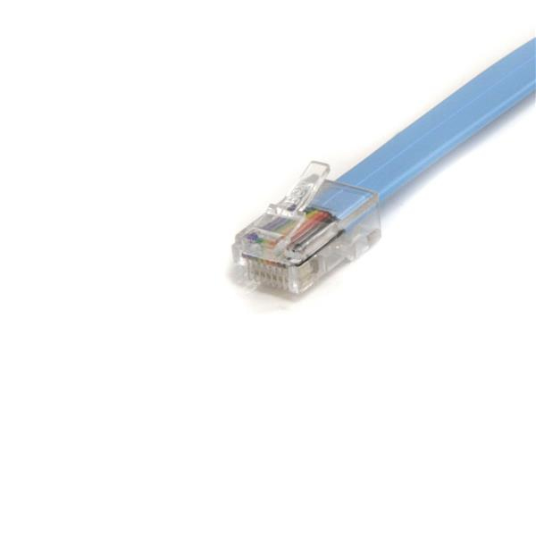 StarTech Cisco Console Rollover Cable - RJ45 Ethernet Male/Male - Network Cable - RJ-45 (M) to RJ-45 (M) - 1.8 m - Molded, Flat - Blue - ROLLOVERMM6