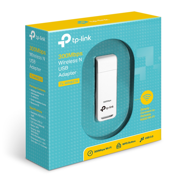 TP-LINK TL-WN821N Wireless N USB Adapter - TL-WN821N