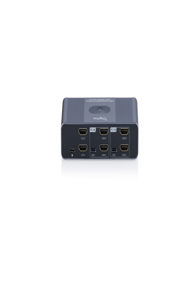 DIGITUS USB-C 3.0 Dual HDMI KVM Switch, 2-port, 4K60Hz, Core Line - DS-12856