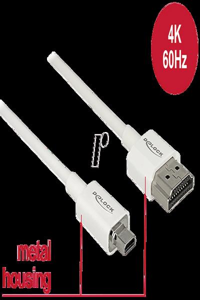 Delock Slim Haute Qualité - HDMI avec câble Ethernet