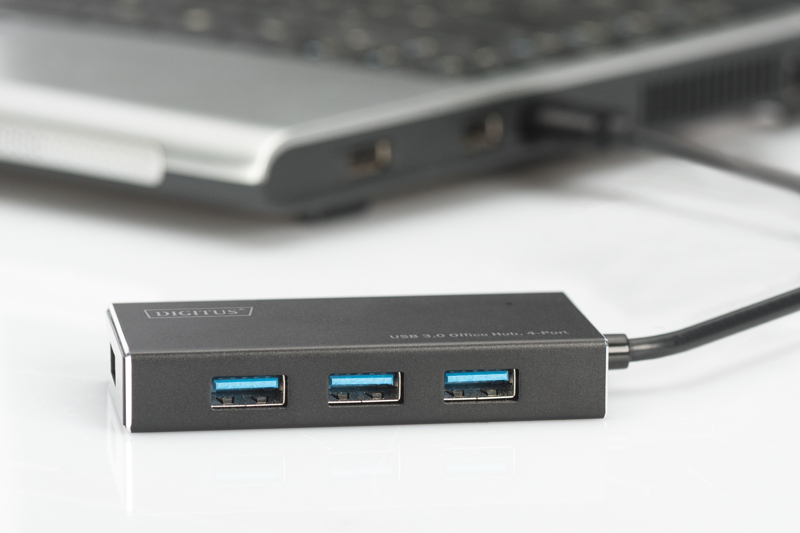 DIGITUS DA-70240-1 USB Hub Aluminium - DA-70240-1