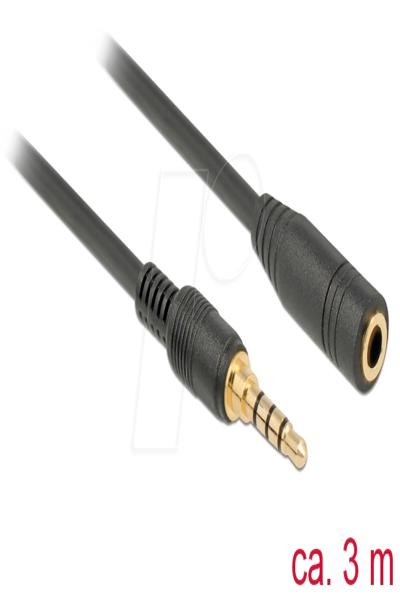 Delock 85633 - 3.5mm Male to 3.5mm Male Audio Cable - 3 m - Black - 85633