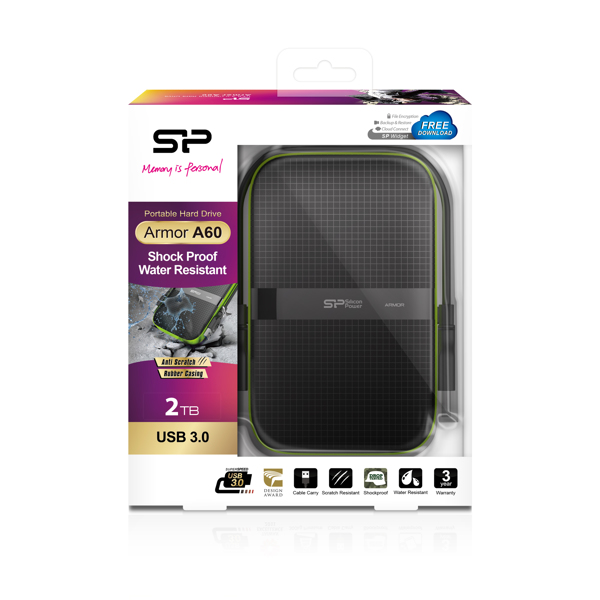 Silicon Power Armor A60 - Hard disk 2 TB - SP020TBPHDA60S3K