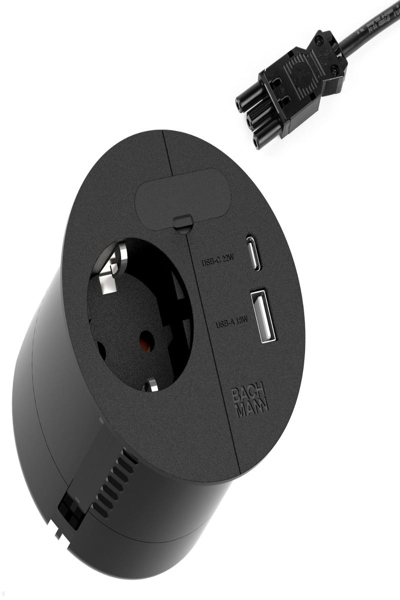 Bachmann Loop in charge 1xCEE7/3 1xUSB A/C 22W 1xKBD 0.2m - 938203