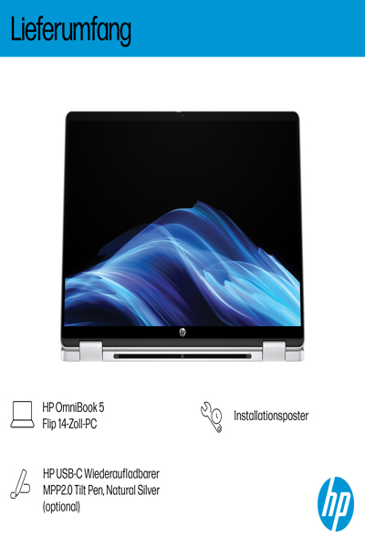 HP OmniBook 5 Flip 14-fp0153ng: Intel Core i5, 14-inch Convertible - BD1G9EA