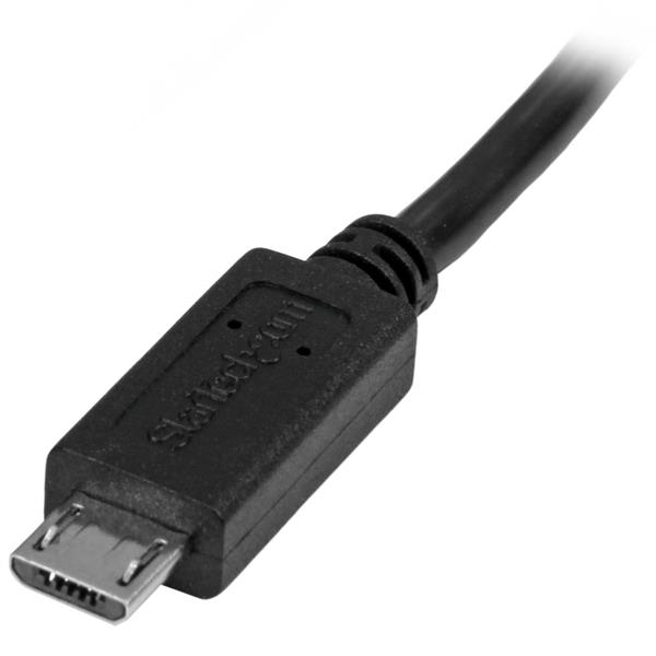 StarTech.com Micro-USB Extension Cable - M/F - 0.5m (20in) - 0.5 m - Micro-USB B - Micro-USB B - USB 2.0 - 480 Mbit/s - Black - USBUBEXT50CM