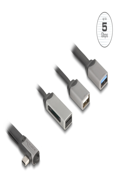 Delock USB Hub inklusive SD und Micro Card Reader - 64303