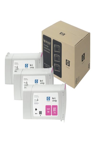 HP 81 3-Pack 680-ml Magenta DesignJet Dye Ink Cartridges
