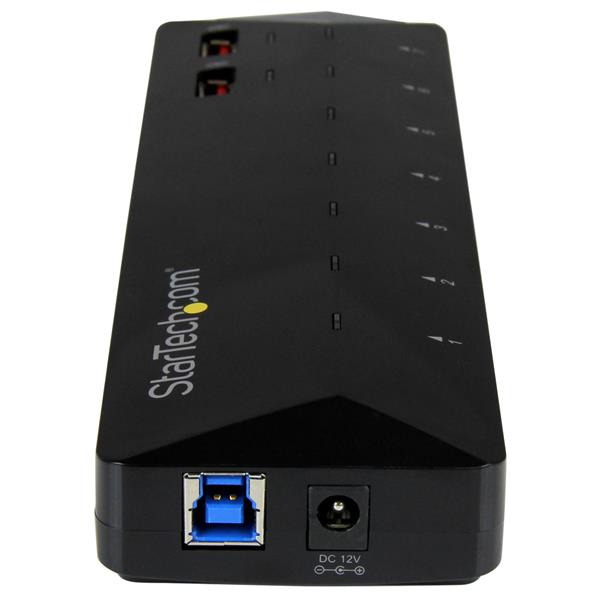 StarTech 7 Port USB 3.0 Hub plus dedicated charging port - 2 x 2.4A port - Desktop hub and fast charging station - USB switch for sharing peripherals - 7 ports - ST93007U2C