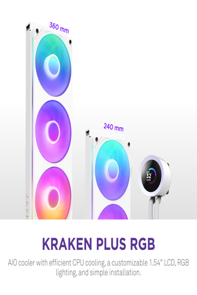 NZXT Kraken Plus RGB 240 weiss