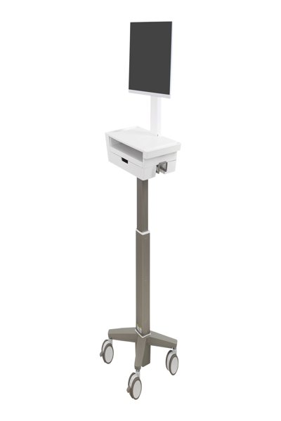 Ergotron CareFit Slim 2.0 - Chariot multimédia - Gris - Blanc - Aluminium - Plastique - Acier - Universel - 14 500 kg - 53,3 cm (21")